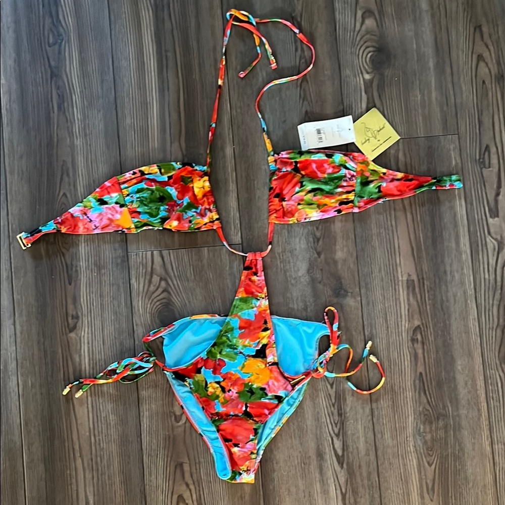 Baby Phat Red and Blue Bikini Swimwear